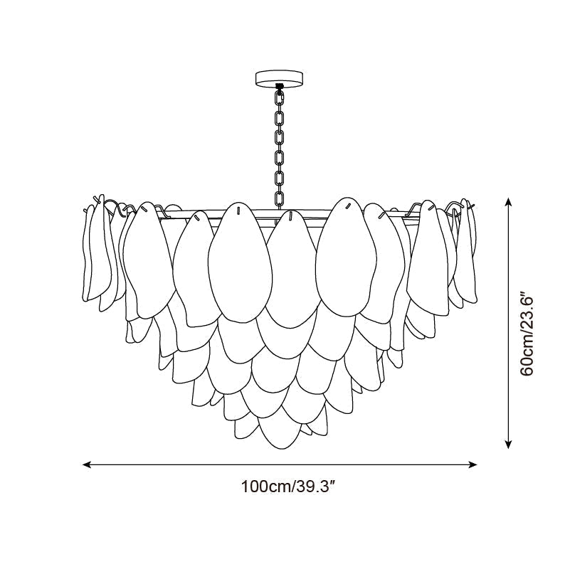 Caia Murano Glass Chandelier for Living Room - fovolighting