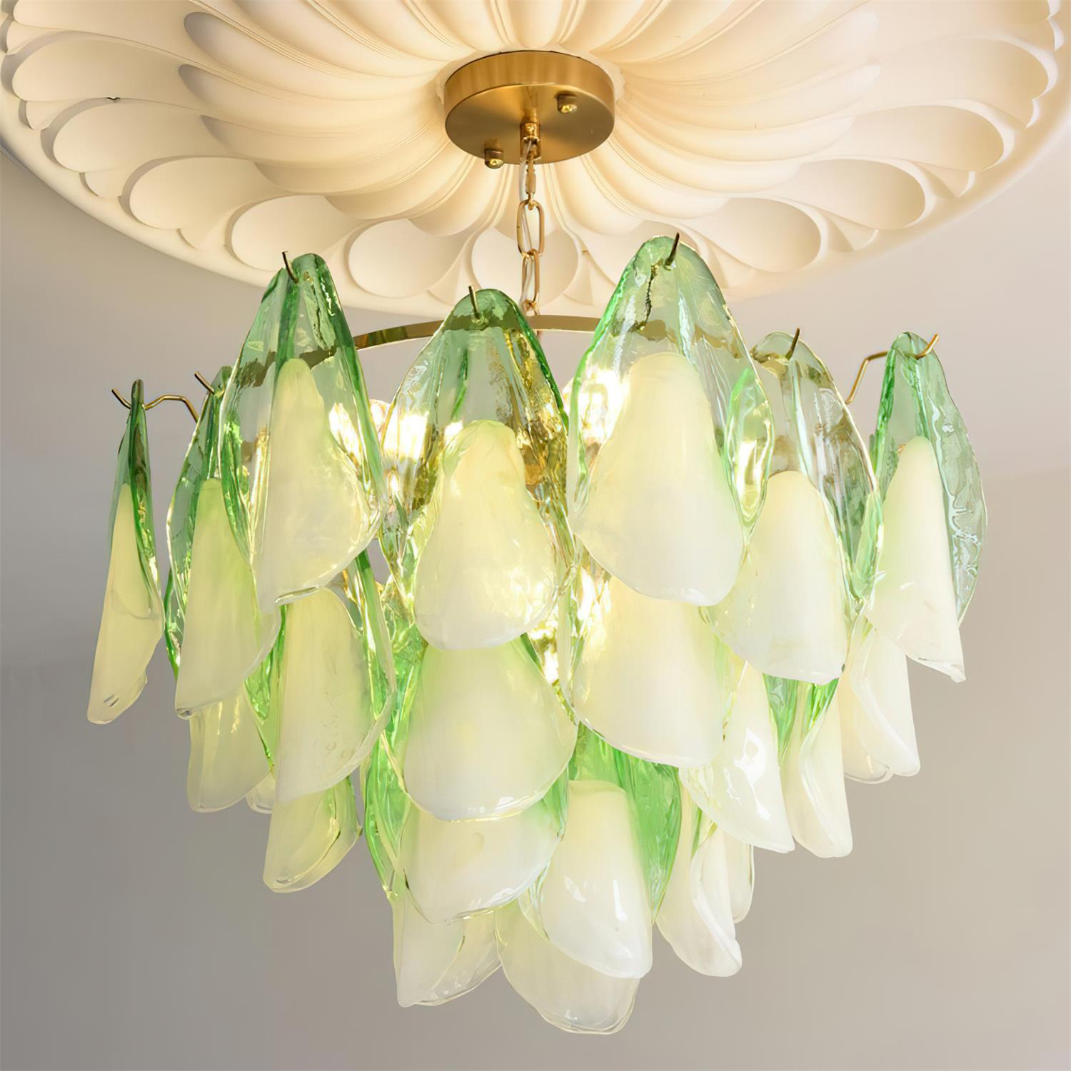 Caia Murano Glass Chandelier for Living Room - fovolighting