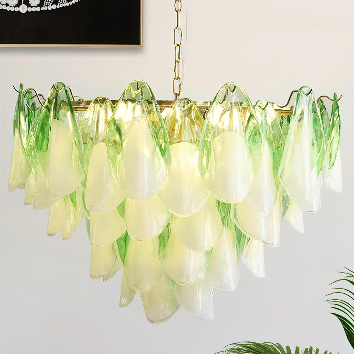 Caia Murano Glass Chandelier for Living Room - fovolighting