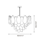 Caia Murano Glass Chandelier for Living Room - fovolighting