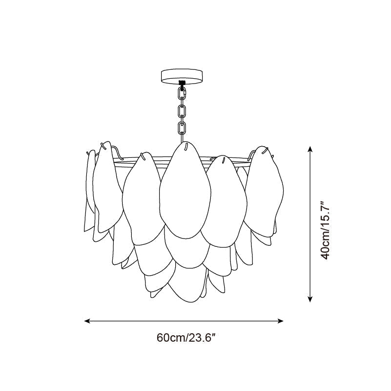 Caia Murano Glass Chandelier for Living Room - fovolighting