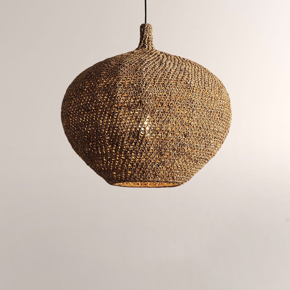 Cairo Crocheted Seagrass Pendant - fovolighting