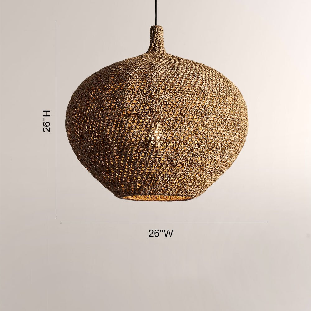 Cairo Crocheted Seagrass Pendant - fovolighting