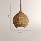 Cairo Crocheted Seagrass Pendant - fovolighting