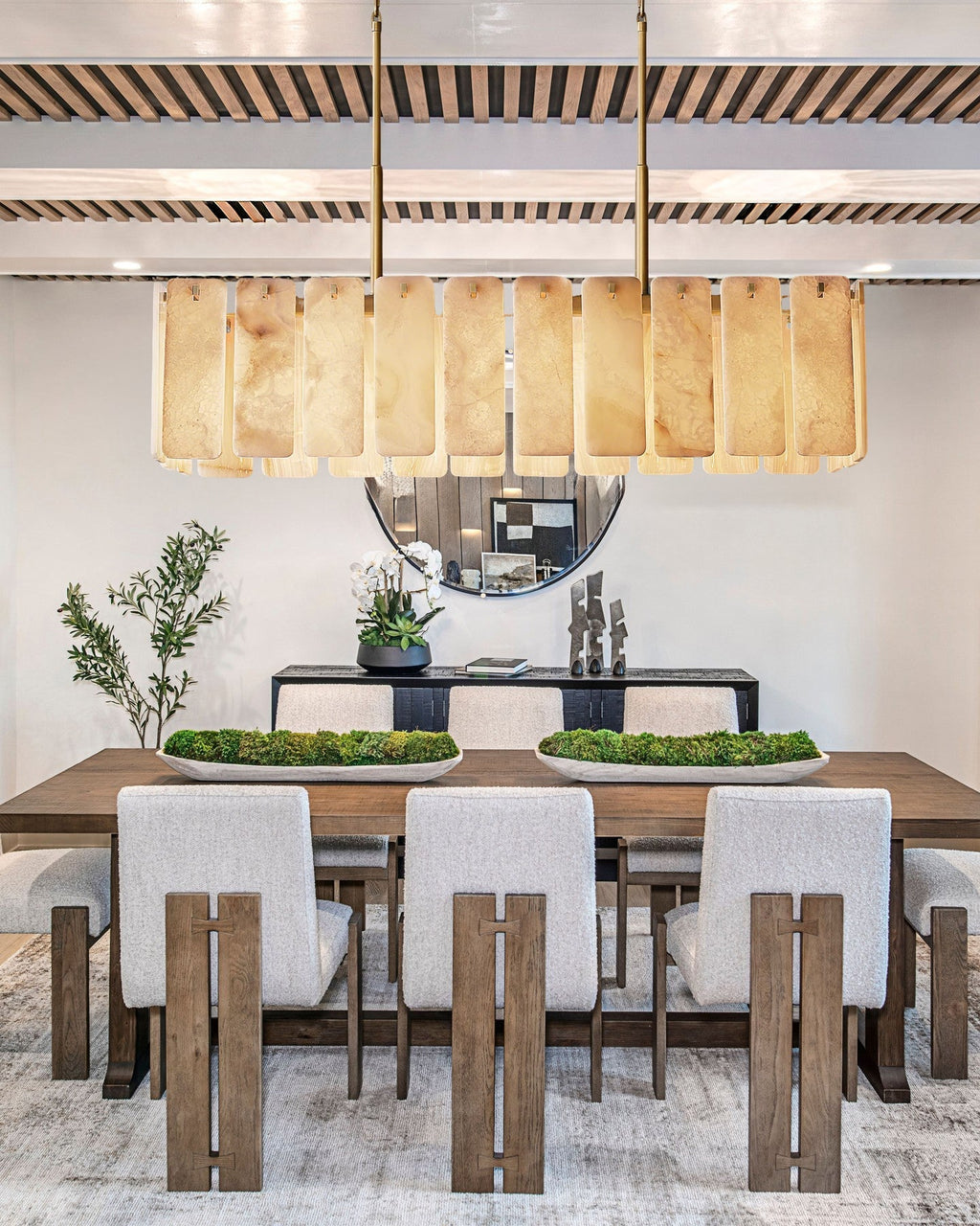Calametta Onyx Rectangular Chandelier, Chandelier for Dining Room - fovolighting