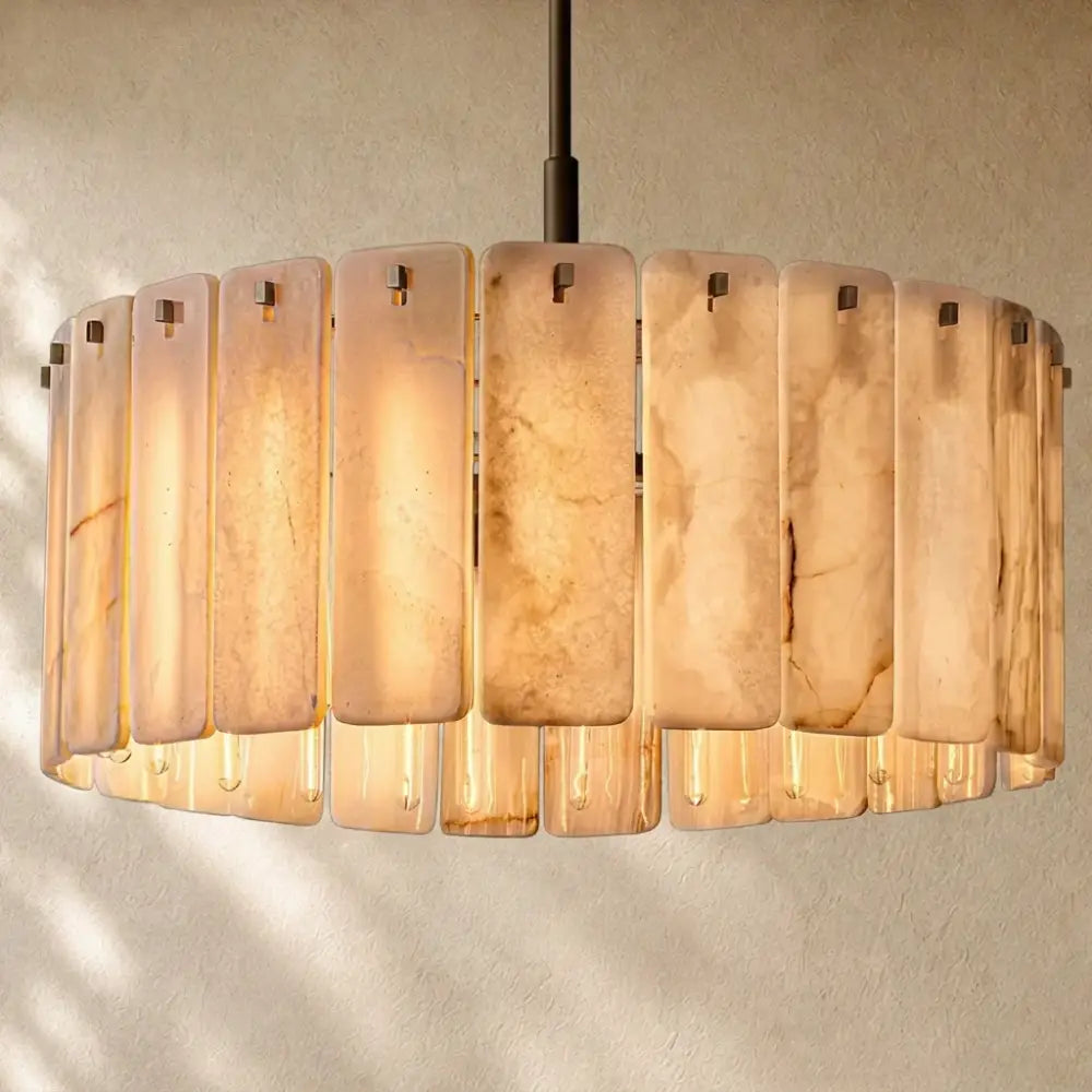 Calametta Onyx Round Chandelier - Bronze / 36’’