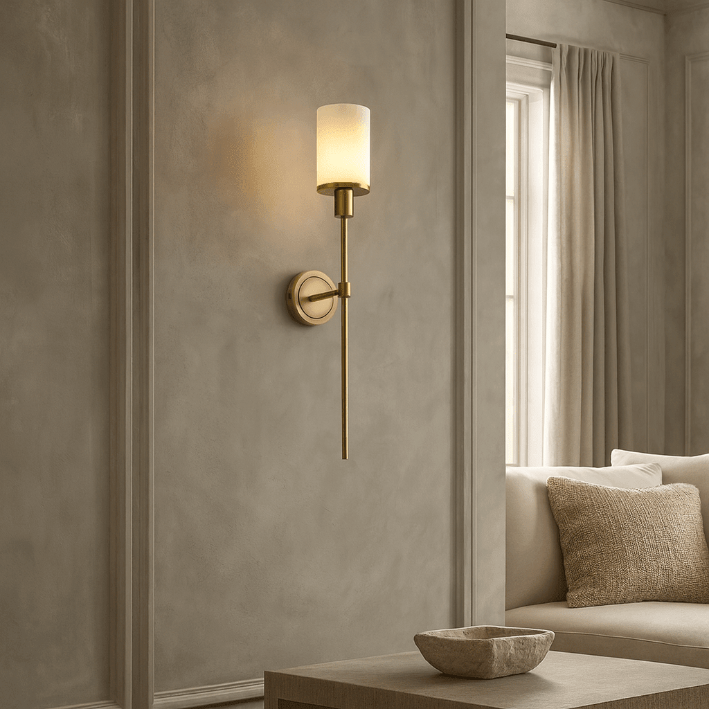Caldera Marble & Copper Wall Sconce - fovolighting