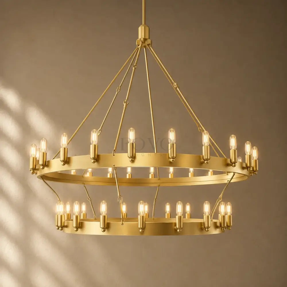 Caminon Vintage 2-Tier Round Chandelier