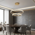 Capri 2 - Ring Modern Crystal Chandelier - fovolighting