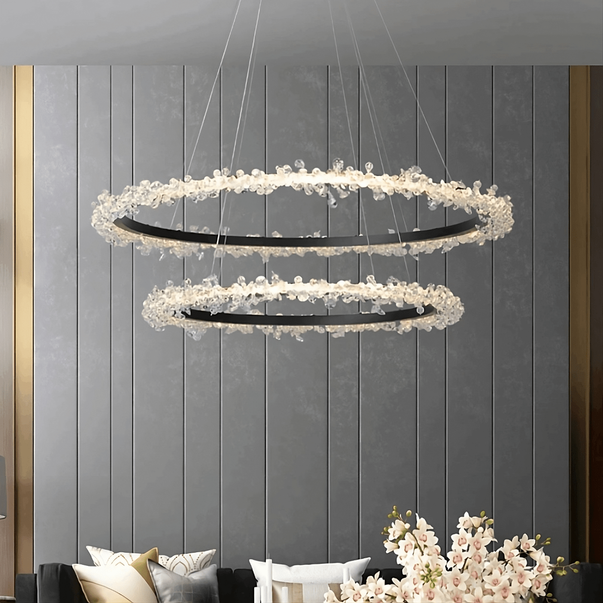 Capri 2 - Tier Crystal Chandelier - fovolighting