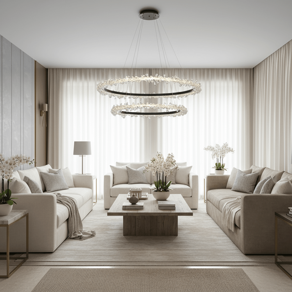 Capri 2 - Tier Crystal Chandelier - fovolighting
