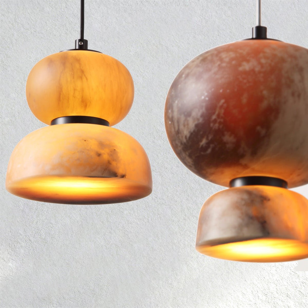 Carey Eterna Alabaster Pendant – Large Circle - fovolighting