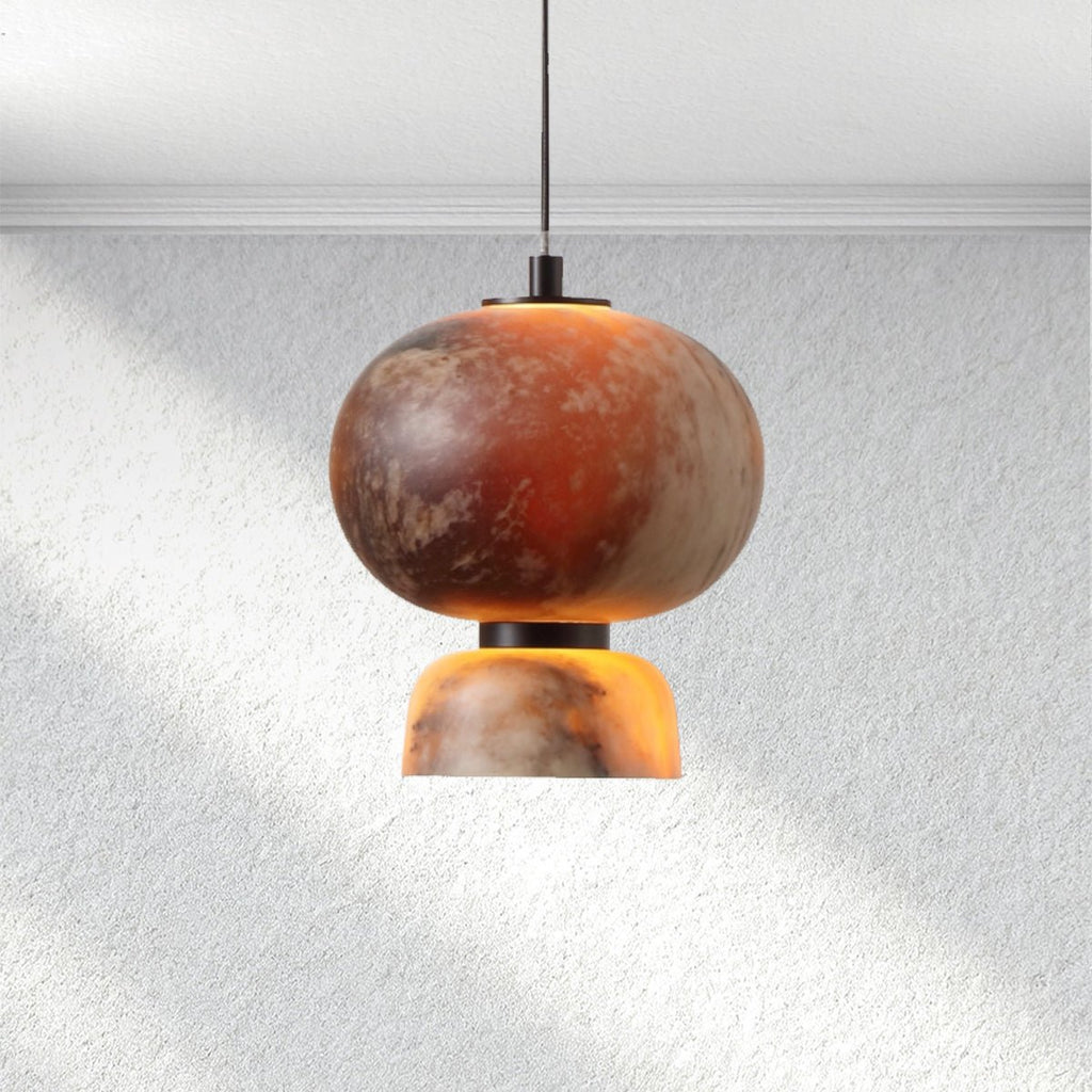 Carey Eterna Alabaster Pendant – Large Circle - fovolighting