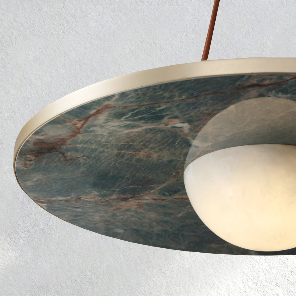 Carey FloatDisc Alabaster Pendant - fovolighting
