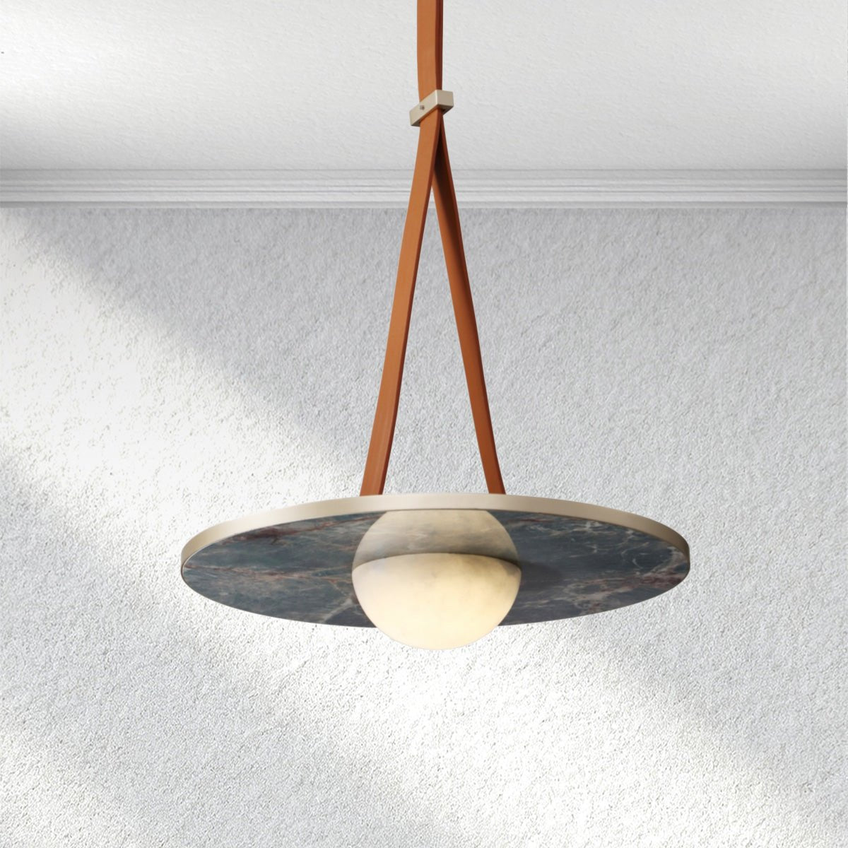 Carey FloatDisc Alabaster Pendant - fovolighting