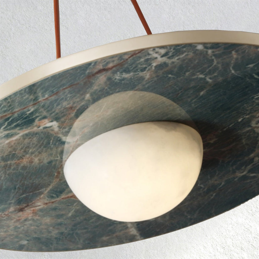 Carey FloatDisc Alabaster Pendant - fovolighting