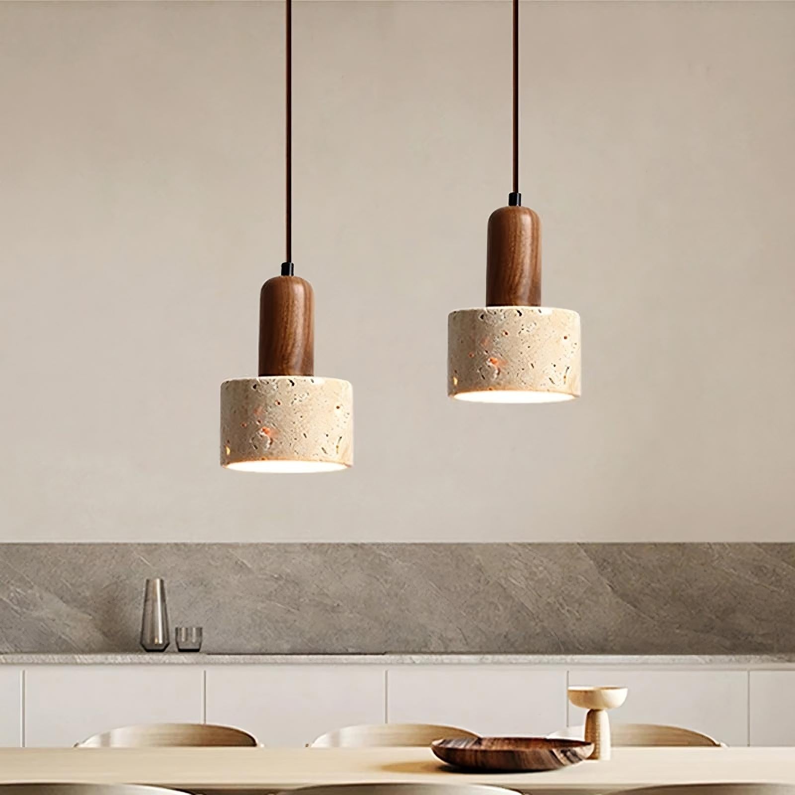 Carrara Travertine Dome Pendant - fovolighting