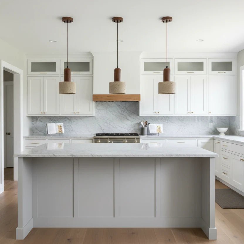 Carrara Travertine Dome Pendant - fovolighting