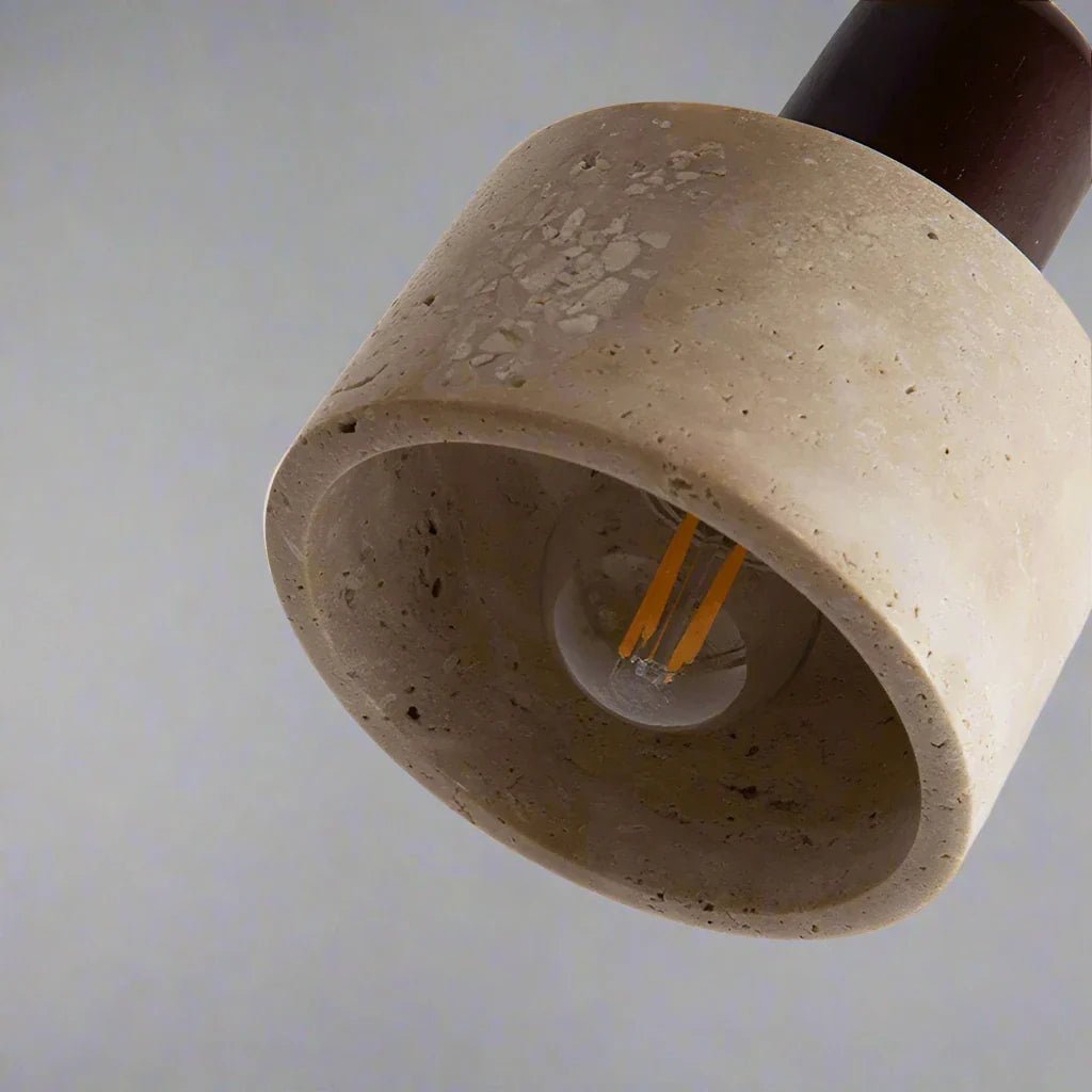 Carrara Travertine Dome Pendant - fovolighting
