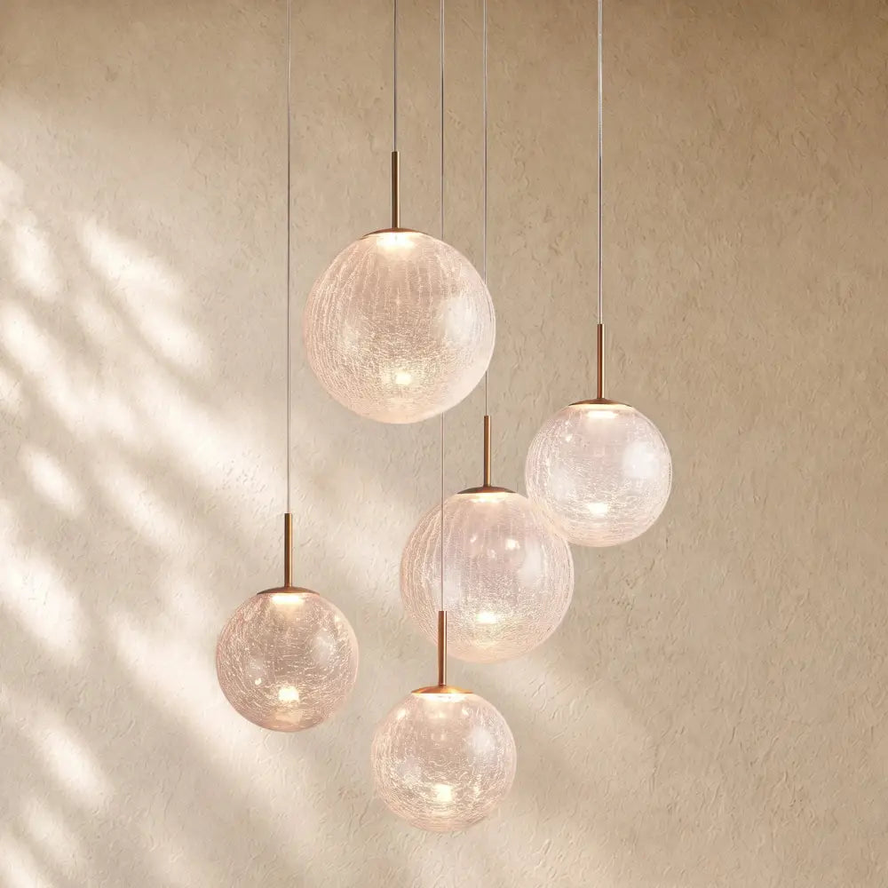 Casenin Round Chandelier - 5-Light 28’’ / Crackle