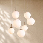 Casenin Round Chandelier - 5-Light 28’’ / Matte Opal