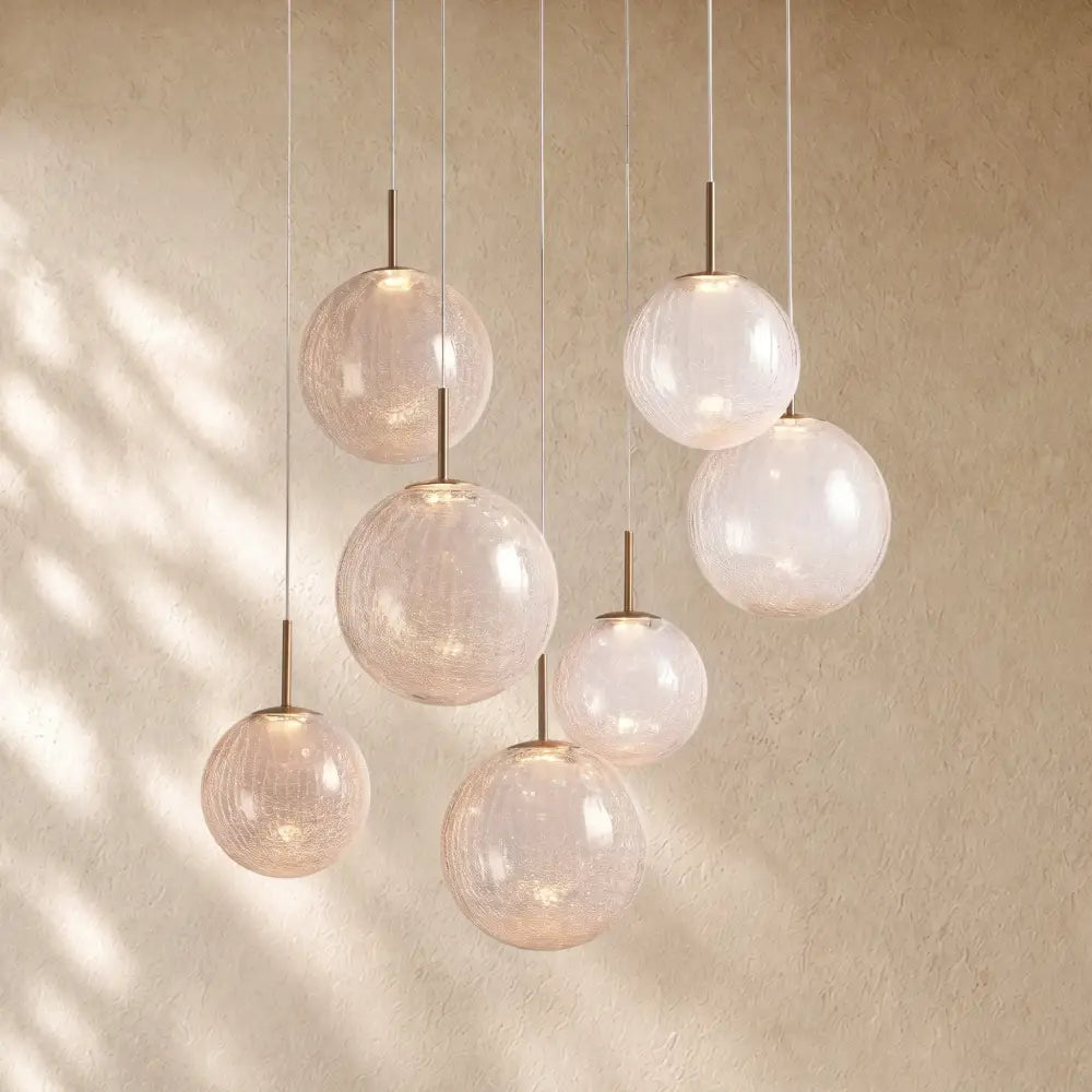 Casenin Round Chandelier - 7-Light 34’’ / Crackle