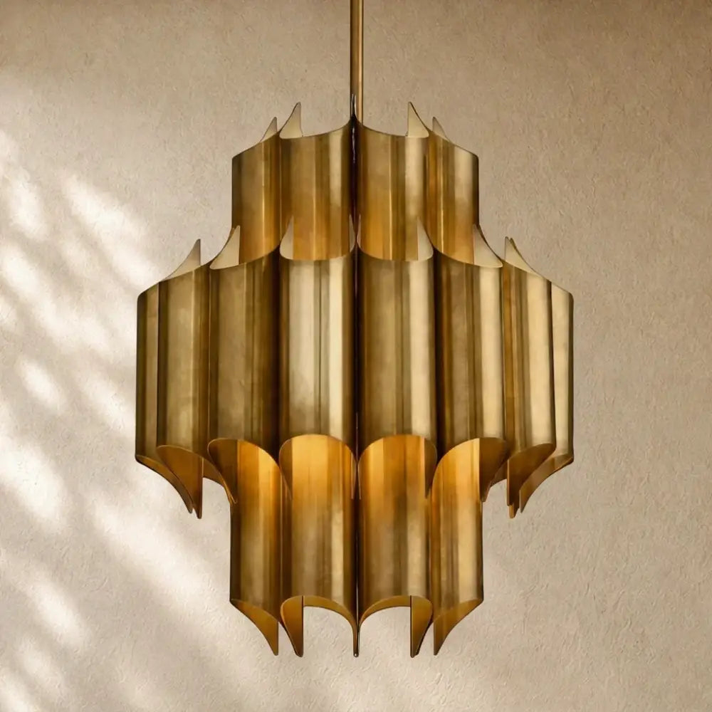 Cathedre Chandelier 24’’ - Lacquered Burnished Brass