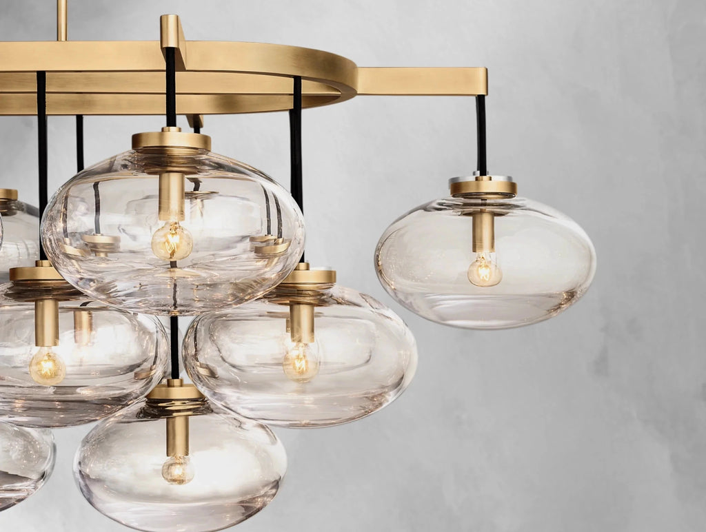 Cebret Glass Linear Chandelier - fovolighting