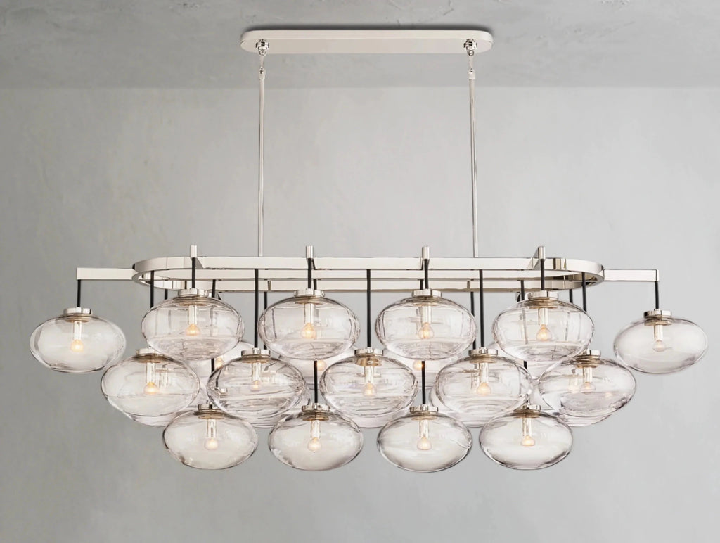 Cebret Glass Linear Chandelier - fovolighting