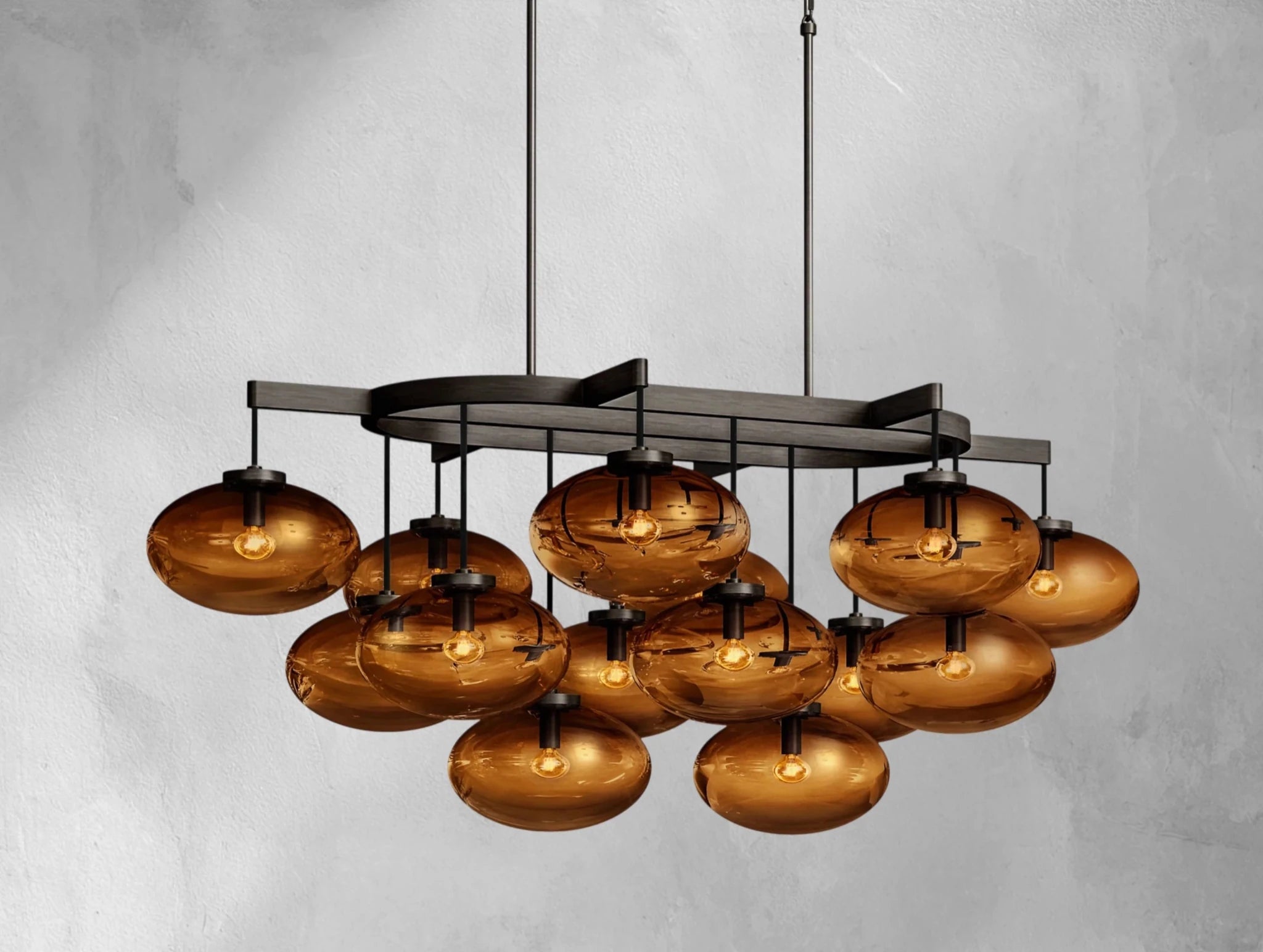 Cebret Glass Linear Chandelier - fovolighting