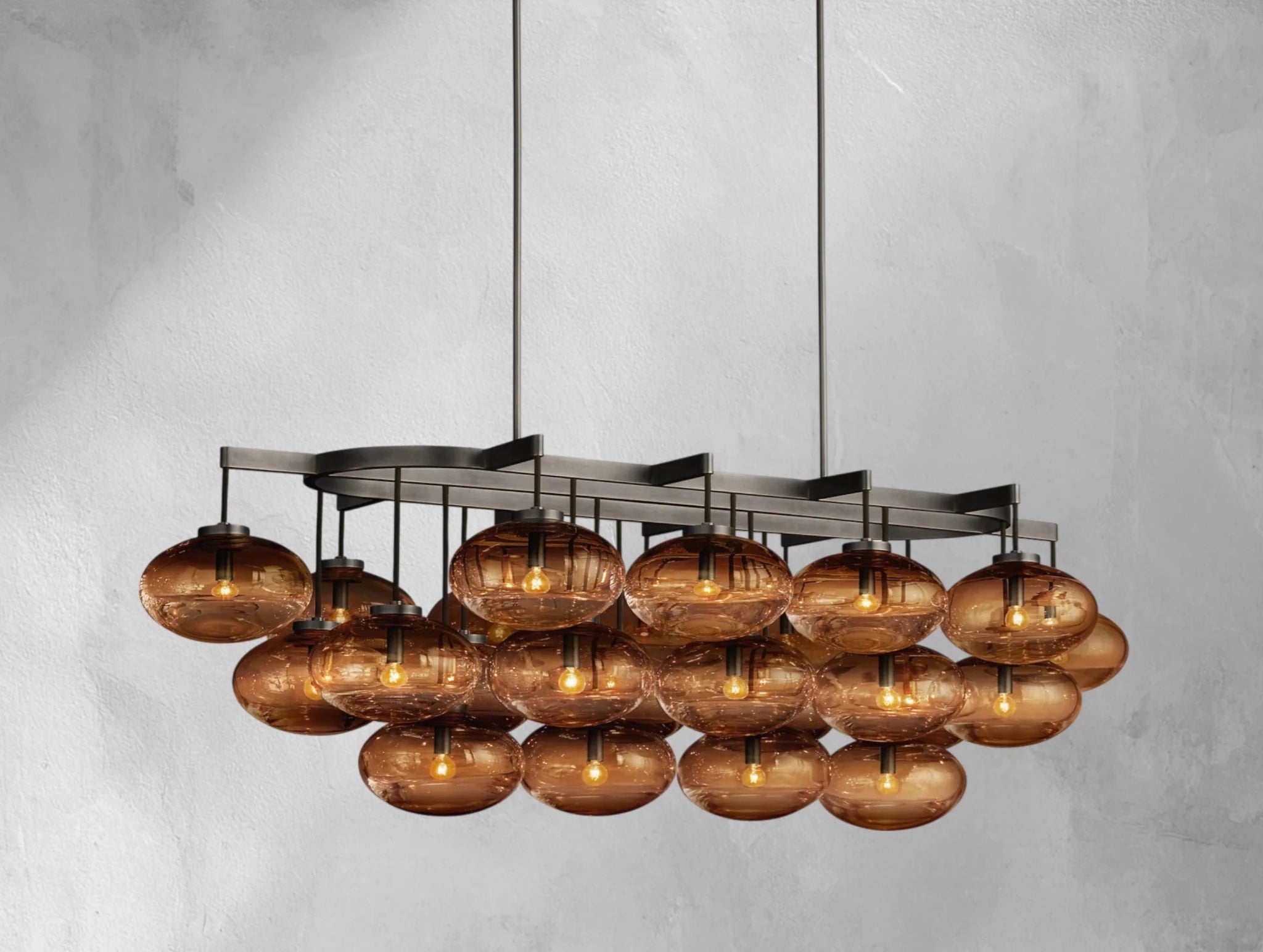 Cebret Glass Linear Chandelier - fovolighting