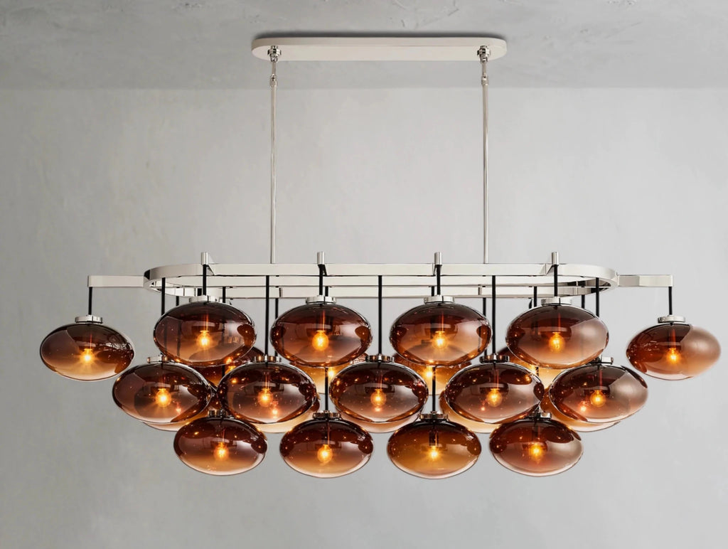 Cebret Glass Linear Chandelier - fovolighting