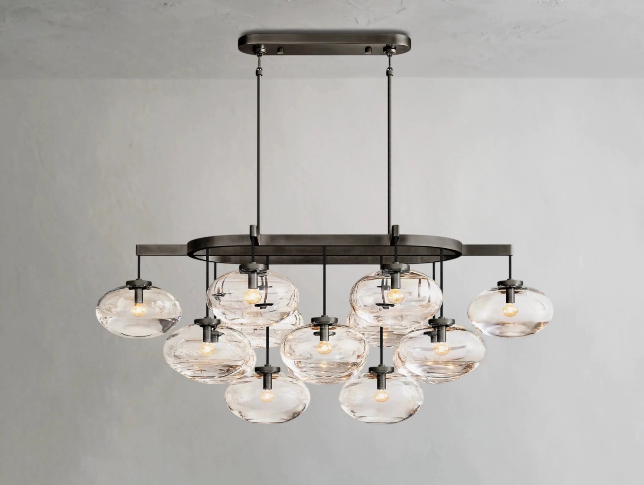 Cebret Glass Linear Chandelier - fovolighting