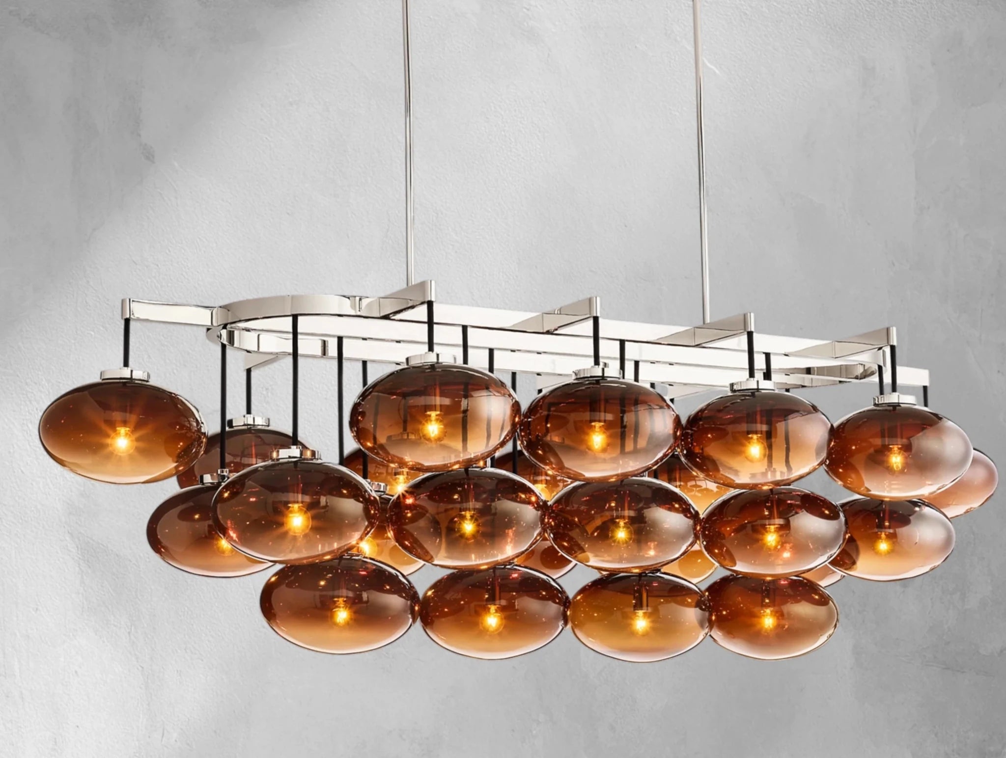 Cebret Glass Linear Chandelier - fovolighting