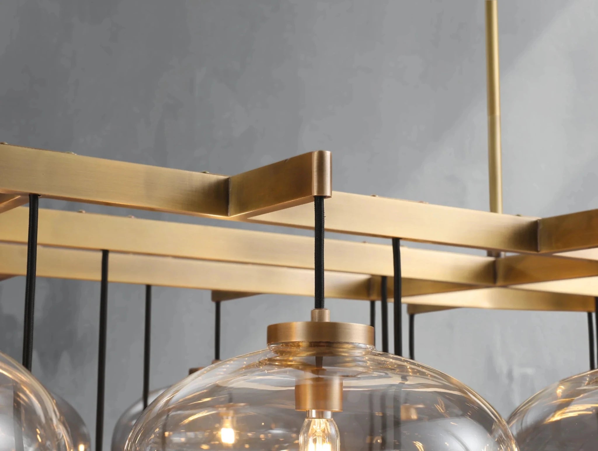 Cebret Glass Linear Chandelier - fovolighting