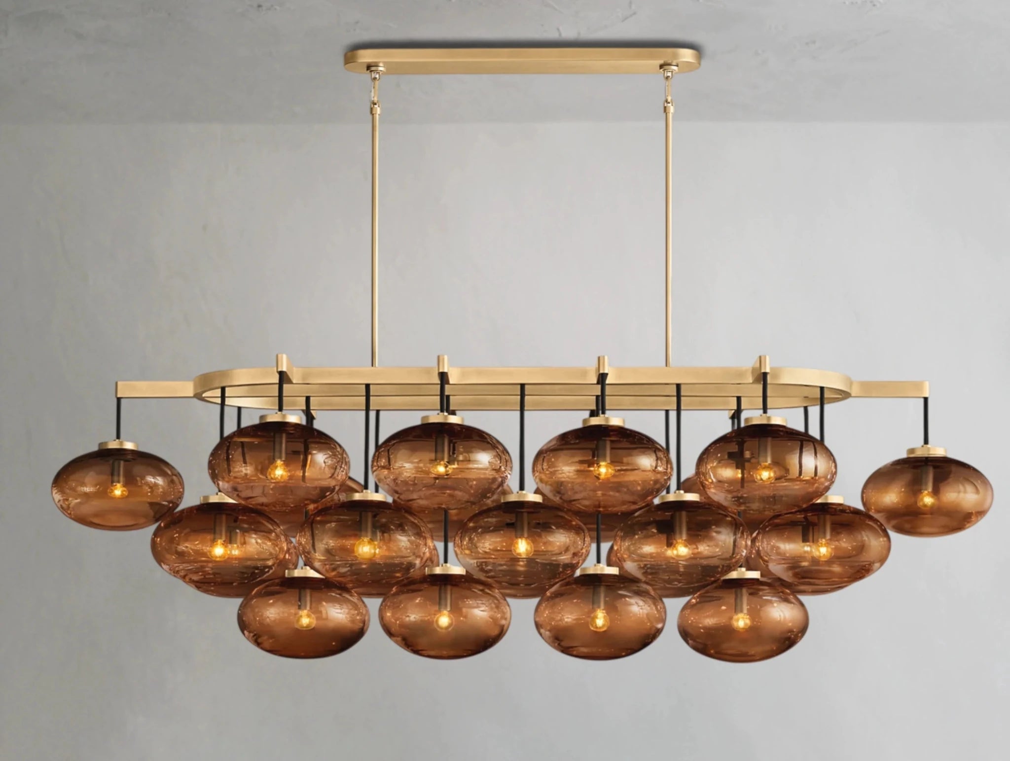 Cebret Glass Linear Chandelier - fovolighting