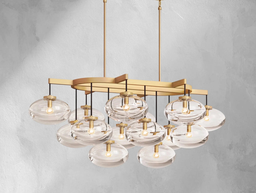 Cebret Glass Linear Chandelier - fovolighting