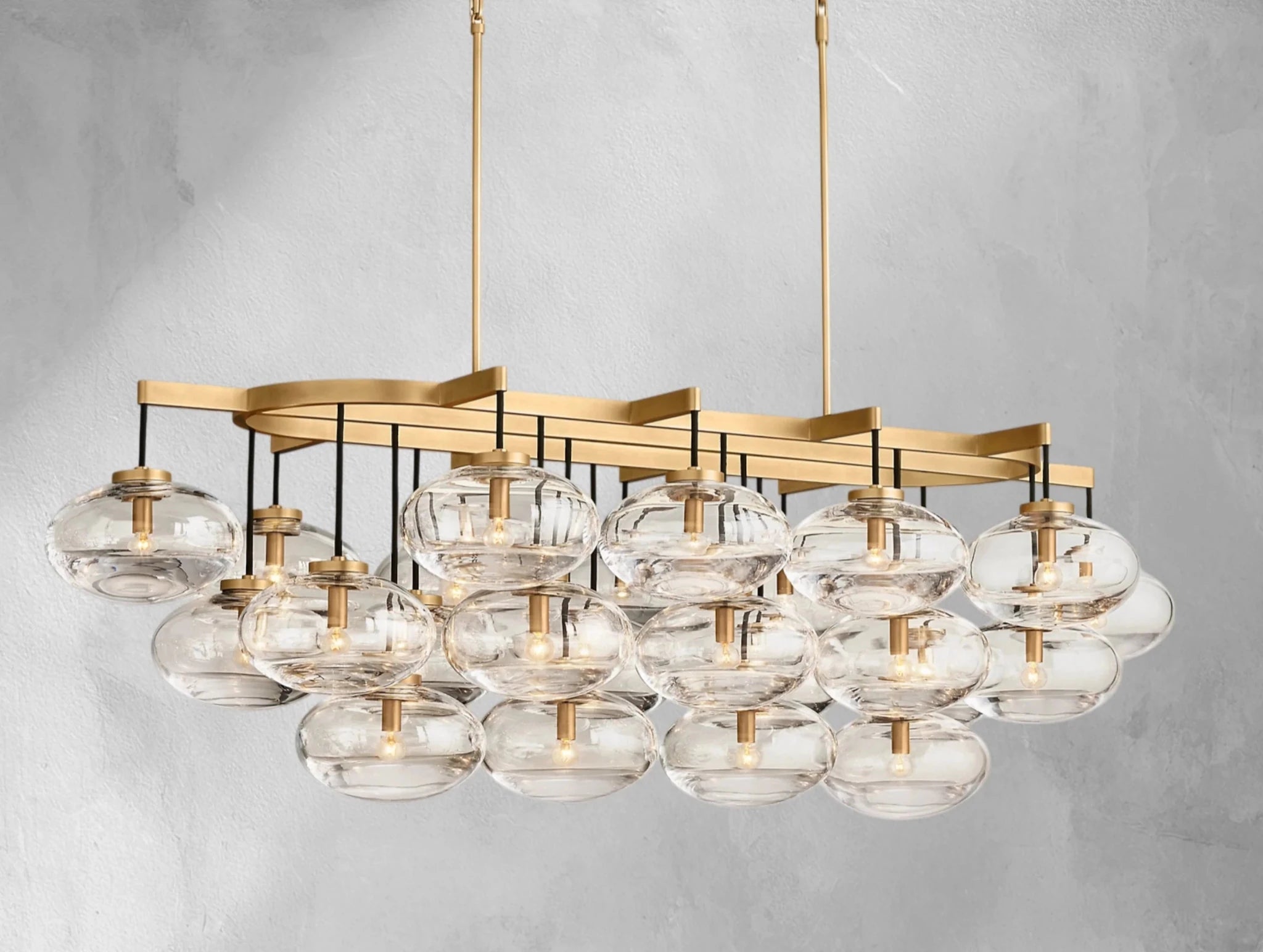 Cebret Glass Linear Chandelier - fovolighting