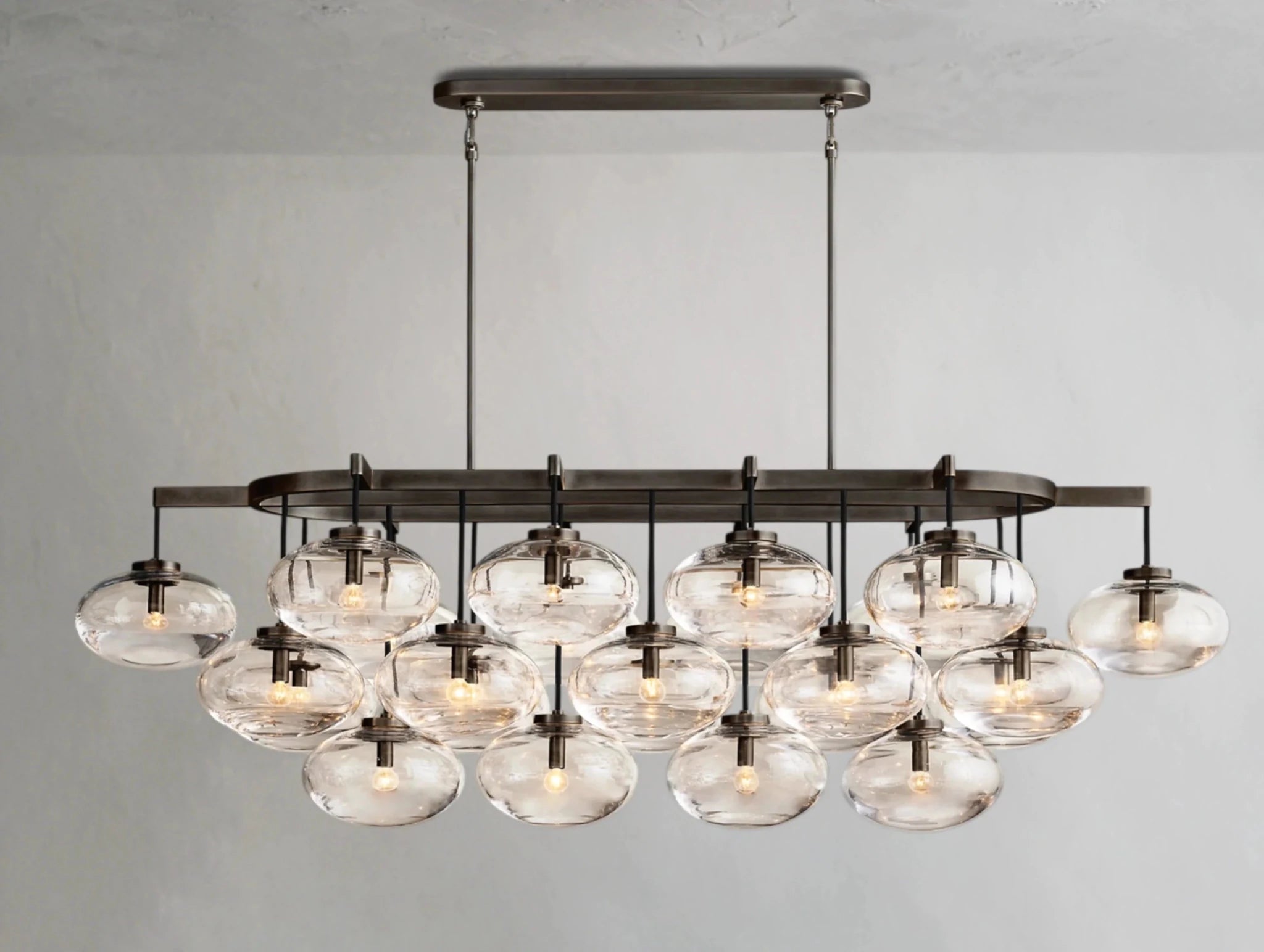 Cebret Glass Linear Chandelier - fovolighting