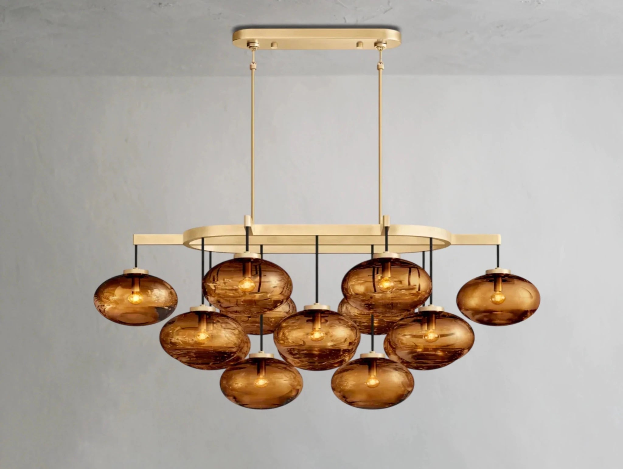 Cebret Glass Linear Chandelier - fovolighting