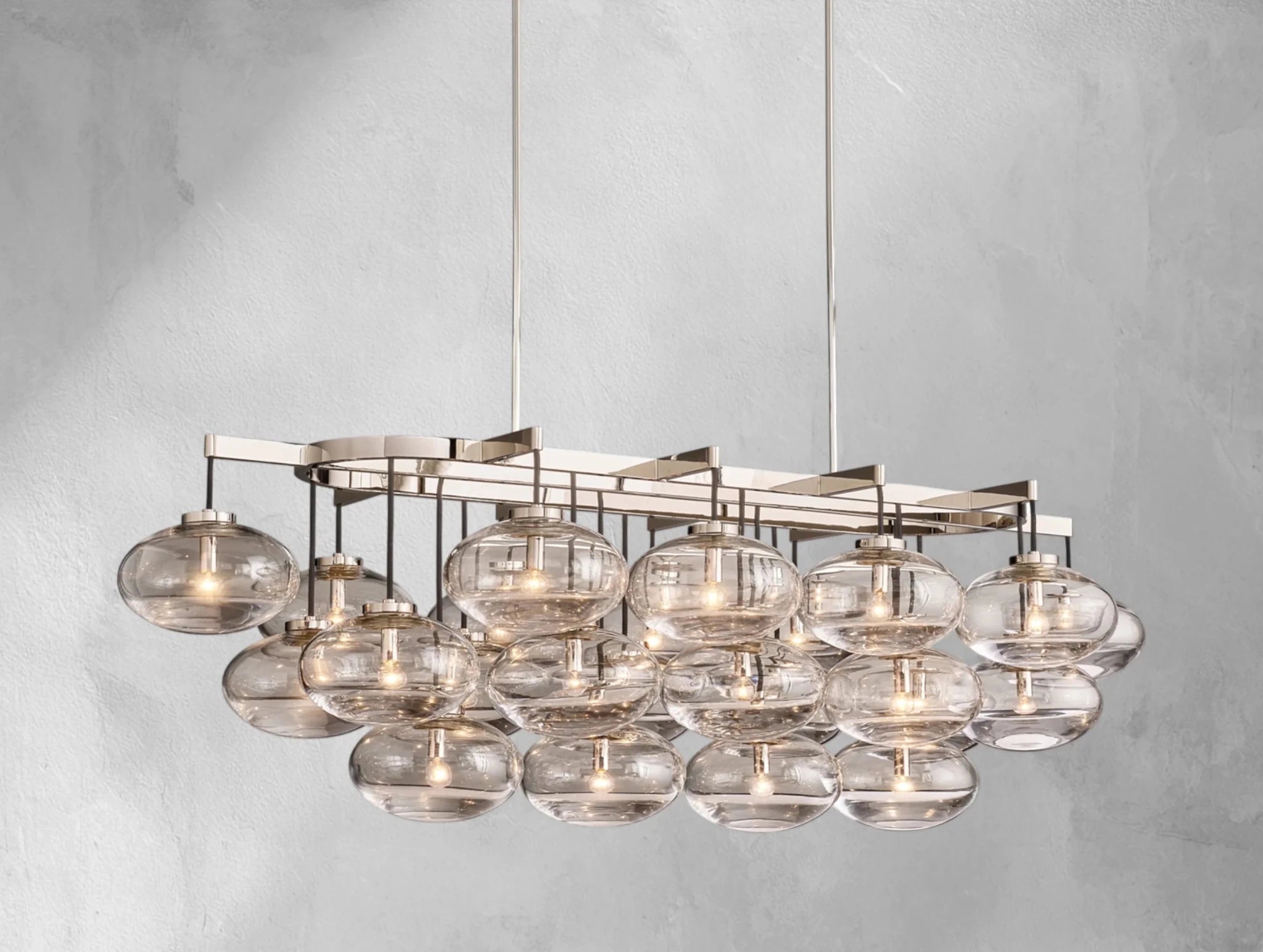 Cebret Glass Linear Chandelier - fovolighting