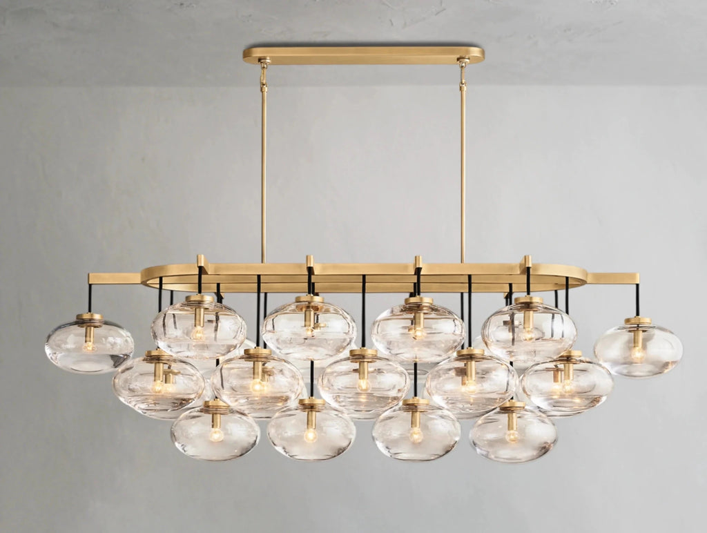 Cebret Glass Linear Chandelier - fovolighting