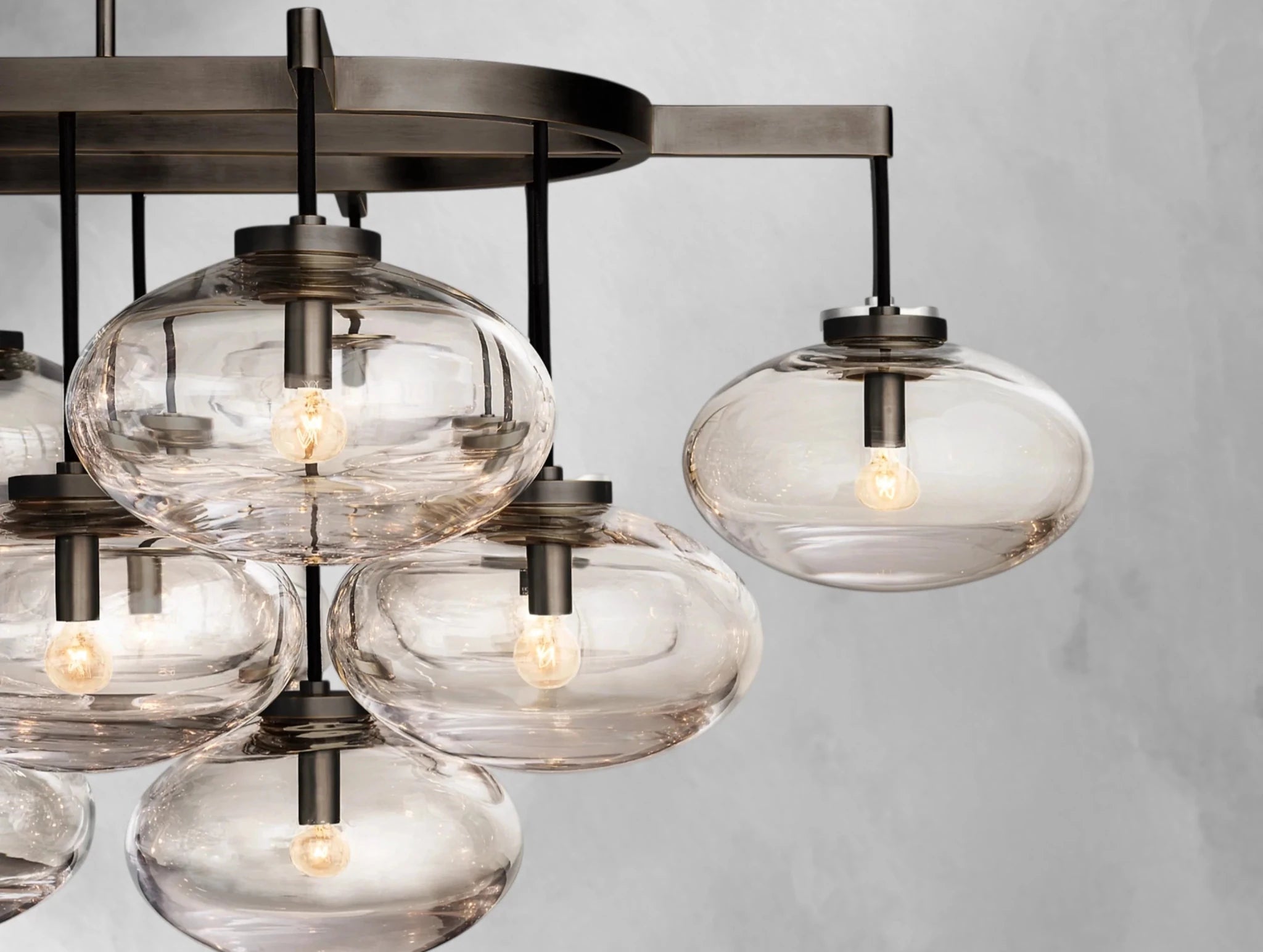 Cebret Glass Linear Chandelier - fovolighting