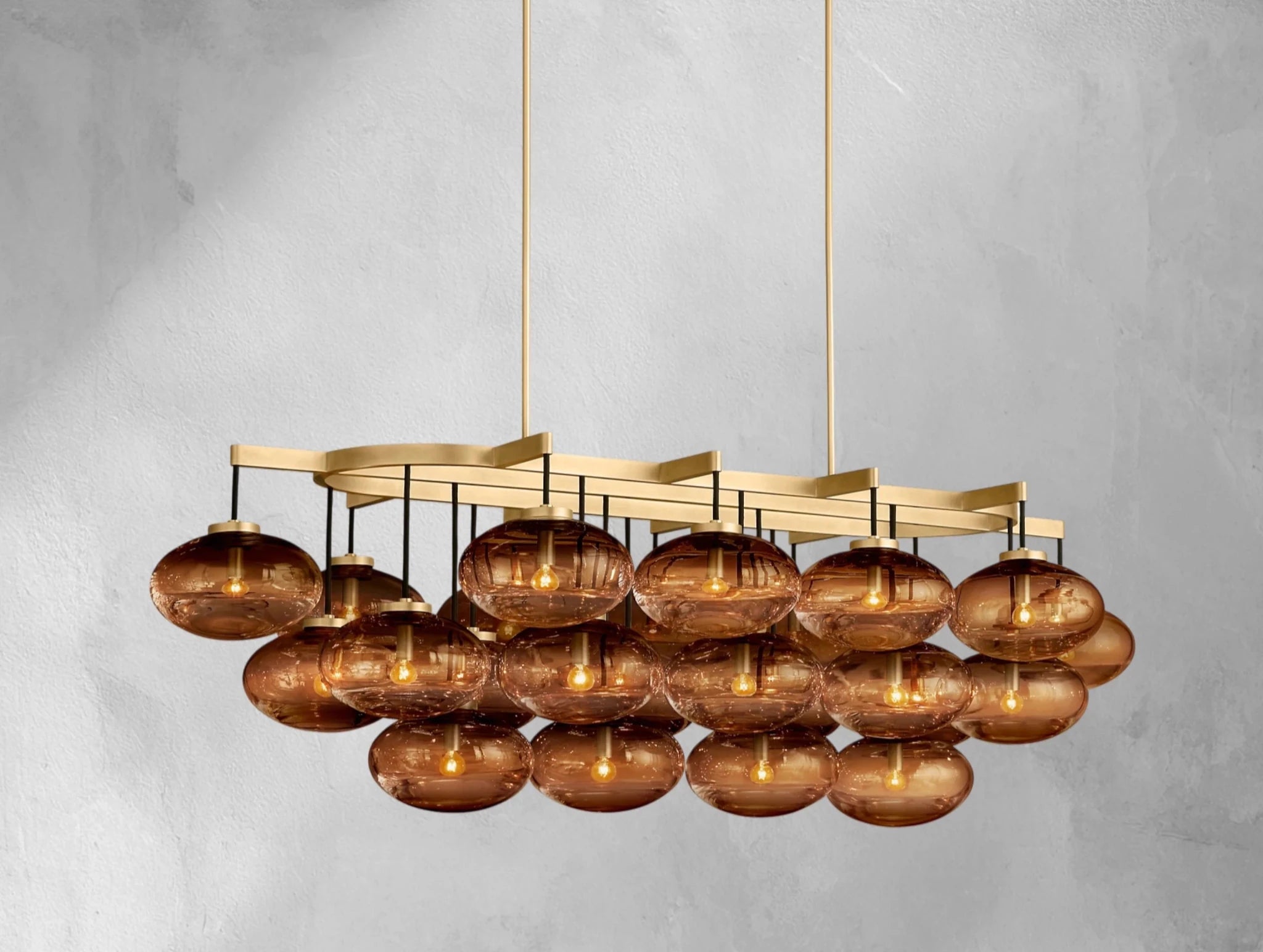 Cebret Glass Linear Chandelier - fovolighting