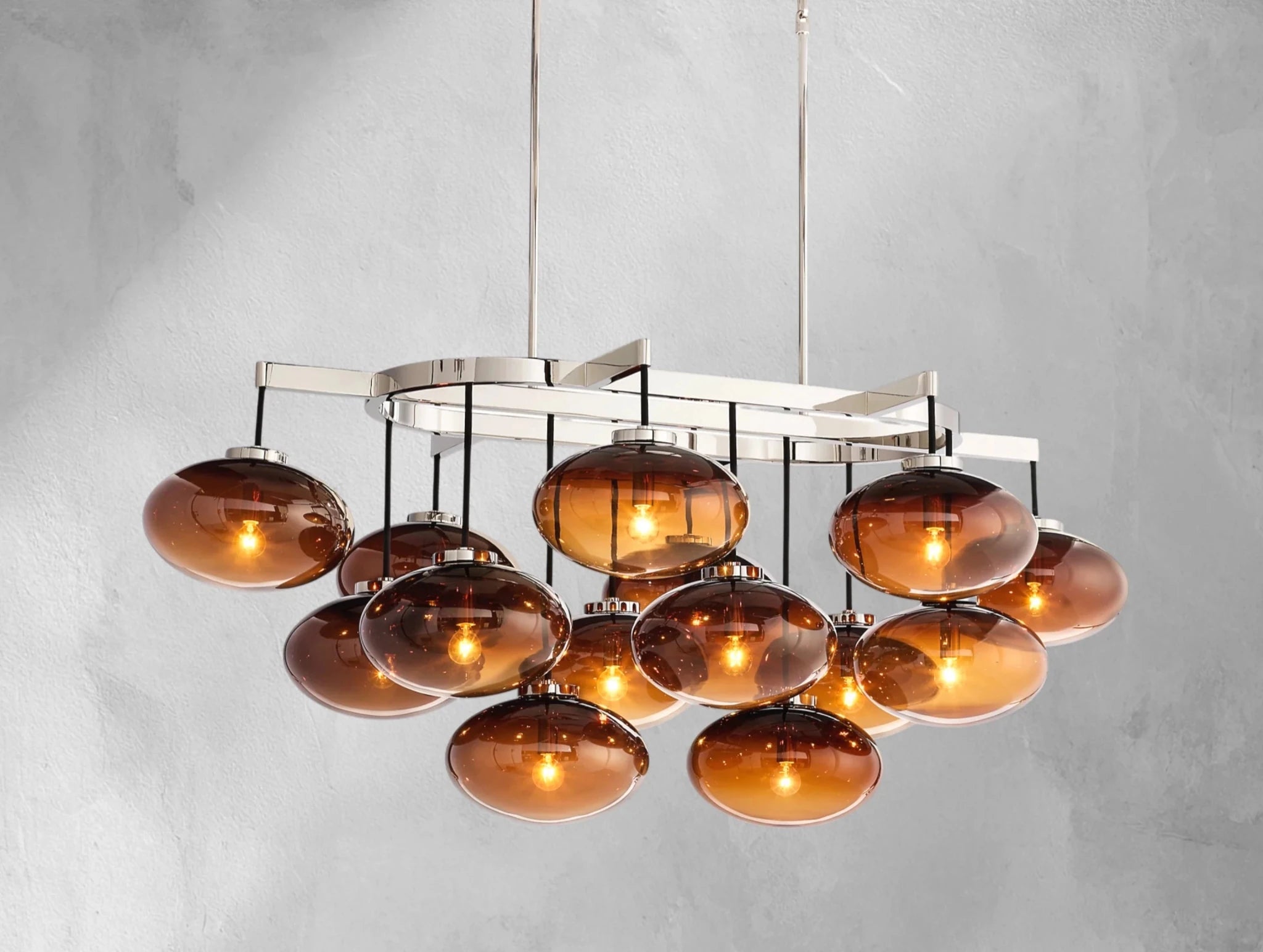 Cebret Glass Linear Chandelier - fovolighting