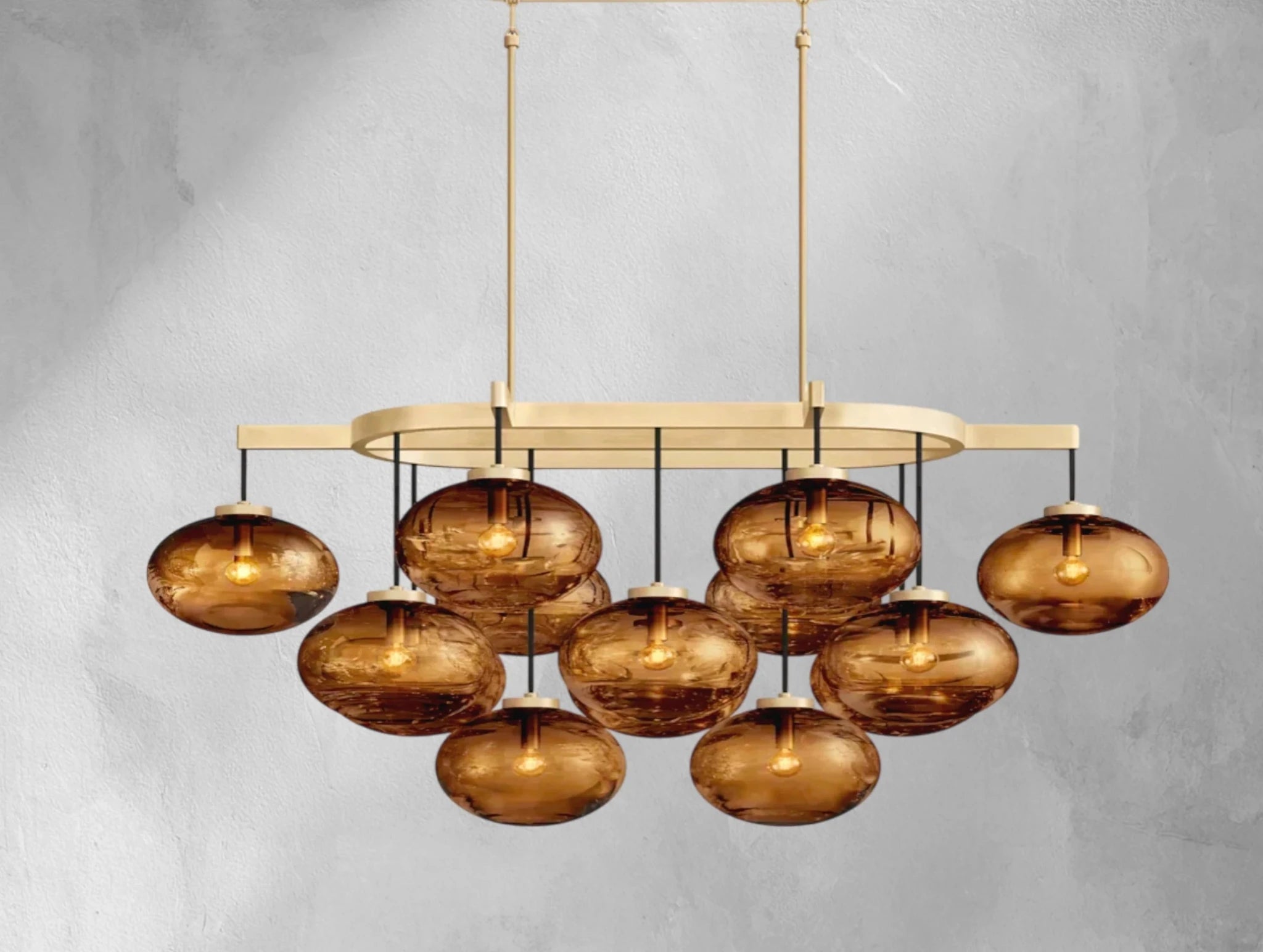 Cebret Glass Linear Chandelier - fovolighting