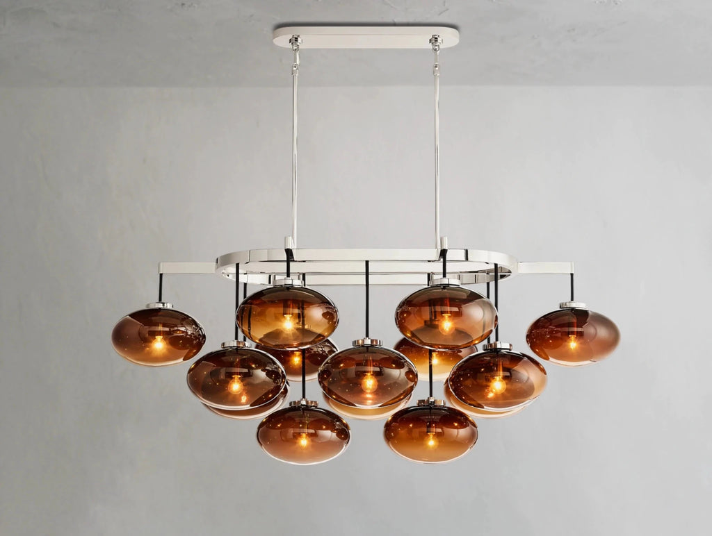 Cebret Glass Linear Chandelier - fovolighting
