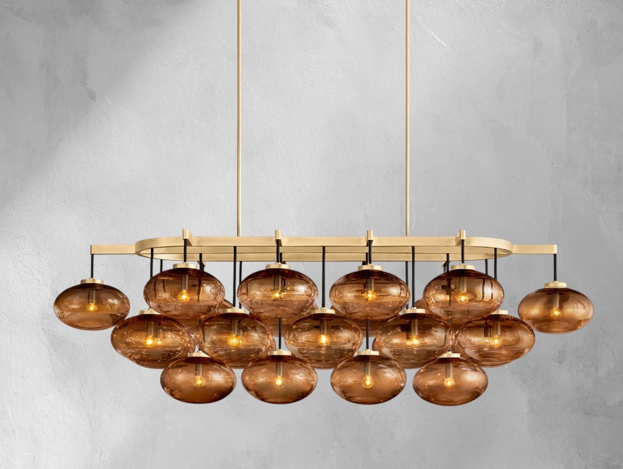 Cebret Glass Linear Chandelier - fovolighting