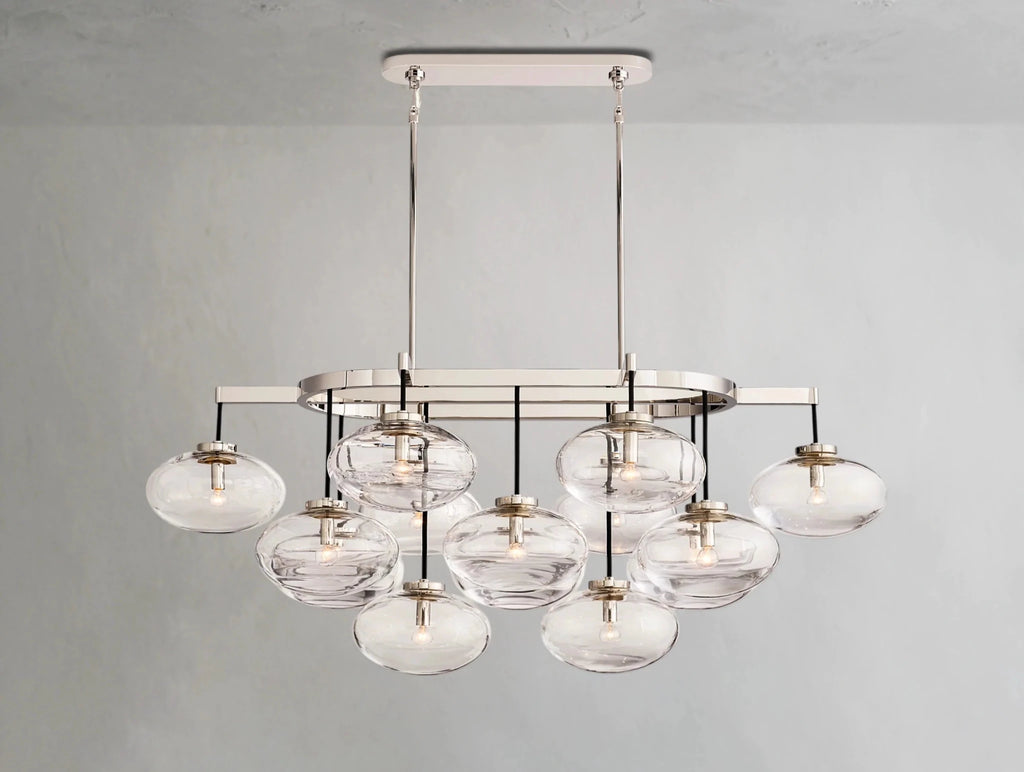 Cebret Glass Linear Chandelier - fovolighting