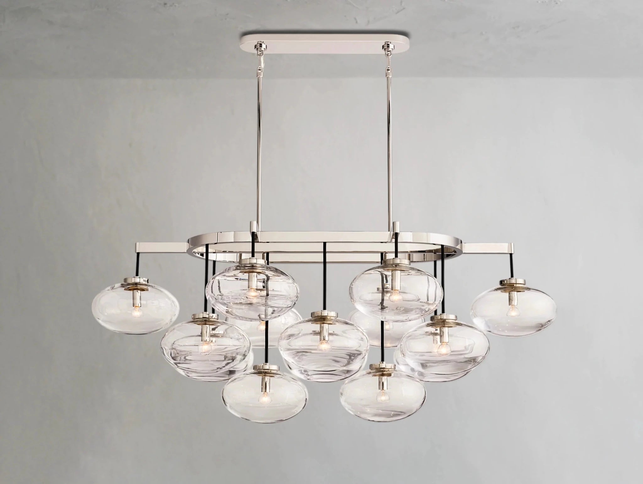 Cebret Glass Linear Chandelier - fovolighting